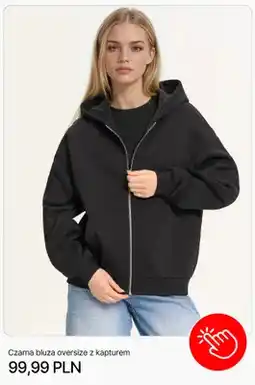 Cropp Czarna bluza oversize z kapturem Cropp oferta