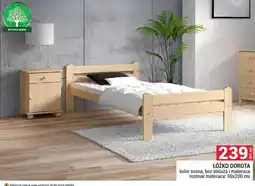 Merkury Market Łóżko Dorota 90x200 cm Natural Wood oferta