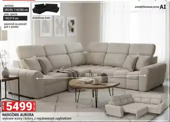 Narożnik Aurora z regulowanym zagłówkiem