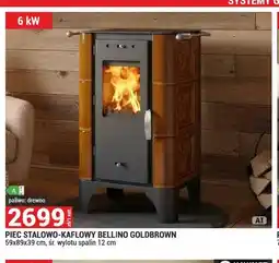 Merkury Market Piec stalowo-kaflowy Bellino Goldbrown oferta