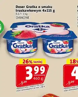 Prim Market Deser Gratka o smaku truskawkowym 4-pak Danone oferta