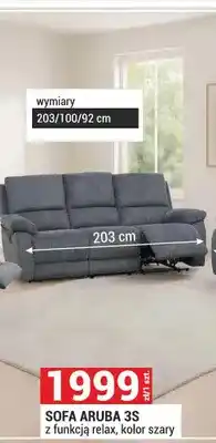 Sofa Aruba 3S z funkcją relax