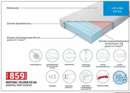 Merkury Market Materac Veluna H3 AA piankowy oferta
