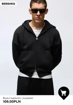 Bershka Bluza z kapturem i suwakiem Bershka oferta