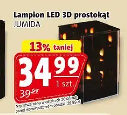 Prim Market Lampion LED 3D prostokąt Jumida oferta
