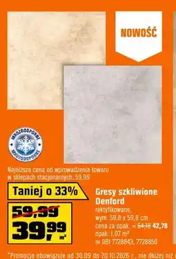 OBI Gres szkliwiony Denford rektyfikowany oferta