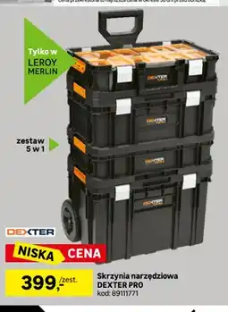 Leroy Merlin Skrzynia narzędziowa zestaw 5 w 1 Dexter Pro oferta