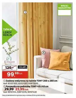 Leroy Merlin Poszewka na poduszkę Tony 45x45 cm Inspire oferta