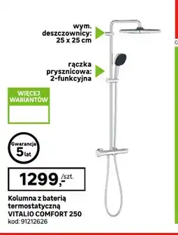 Leroy Merlin Kolumna z baterią termostatyczną Vitalio Comfort 250 Grohe oferta