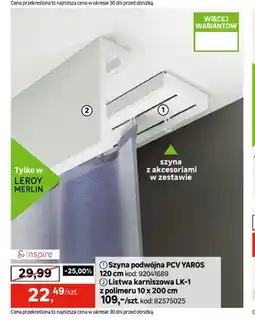 Leroy Merlin Szyna podwójna PCV Yaros 120 cm Inspire oferta