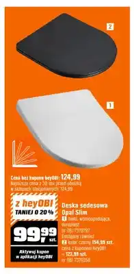 OBI Deska sedesowa Opal Slim czarna oferta