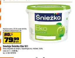 OBI Emulsja Śnieżka Eko oferta