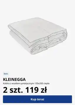 JYSK Kołdra z wsadem syntetycznym 135x200 ciepła Kleinegga oferta