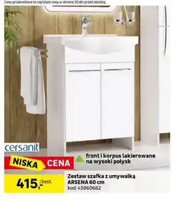 Leroy Merlin Zestaw szafka z umywalką Arsena 60 cm Cersanit oferta