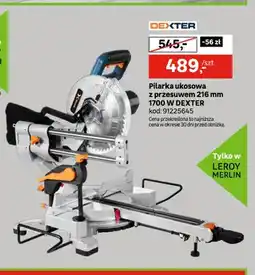 Leroy Merlin Pilarka ukosowa z przesuwem 216 mm Dexter oferta