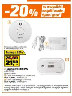 OBI Czujnik czadu bateryjny CD-18A2v355 El Home oferta