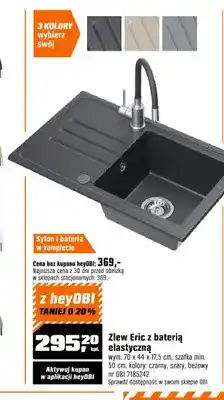 OBI Zlew Eric z baterią elastyczną oferta