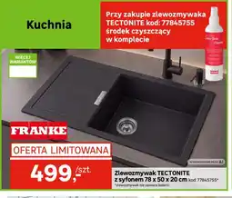 Leroy Merlin Zlewozmywak Tectonite z syfonem 78x50x20 cm Franke oferta