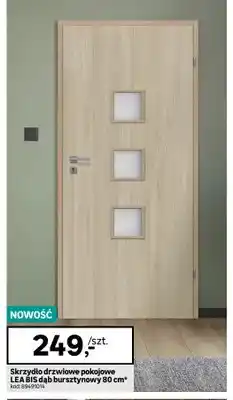 Leroy Merlin Skrzydło drzwiowe pokojowe Lea Bis dąb bursztynowy 80 cm oferta