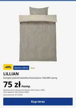 JYSK Komplet pościeli bawełna kreszowana Lillian 140x200 cm oferta