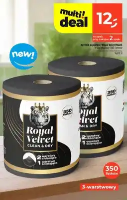 Dealz Ręcznik papierowy Royal Velvet Black 3-warstwowy 350 listków oferta