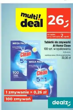 Dealz Tabletki do zmywarki At Home Clean oferta