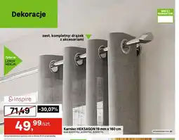 Leroy Merlin Karnisz Heksagon 19 mm x 160 cm Inspire oferta