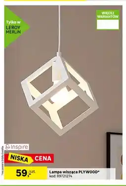 Leroy Merlin Lampa wisząca Plywood Inspire oferta