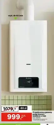 Leroy Merlin Przepływowy gazowy podgrzewacz Akros R X 1120 Ariston oferta