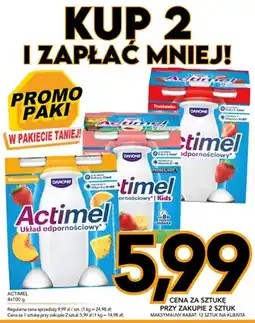 Kupiec Actimel truskawka 4-pak oferta