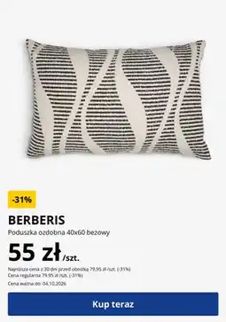 JYSK Poduszka ozdobna Berberis 40x60 beżowy oferta
