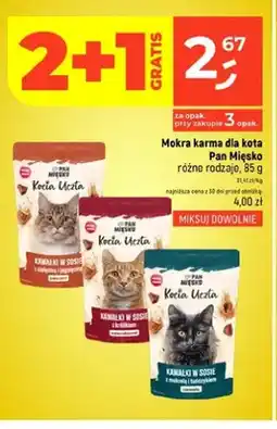 Dealz Mokra karma dla kota Kocia Uczta kawałki w sosie z cielęciną i jagnięciną Pan Mięsko oferta
