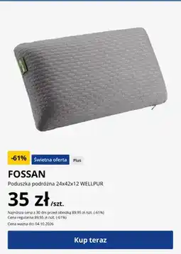 JYSK Poduszka podróżna Fossan 24x42x12 cm Wellpur oferta