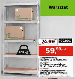 Leroy Merlin Regał metalowy Metalkas 180x90x40 cm oferta