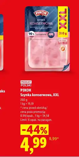 Lidl Szynka Pikok oferta