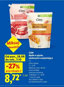 Lidl Mydło w płynie Cien oferta