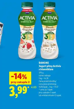 Lidl Jogurt pitny Danone oferta