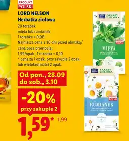 Lidl Herbata ziołowa Lord Nelson oferta