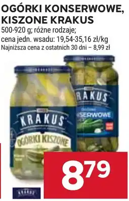 Stokrotka Ogórki Konserwowe Kiszone Krakus oferta