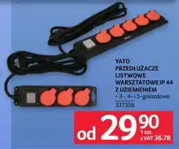 Selgros YATO Przedłużacze listwowe warsztatowe IP 44 z uziemieniem oferta