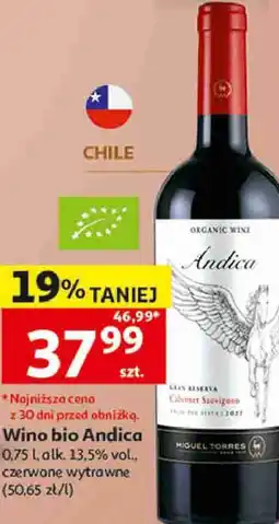 Auchan Wino bio Andica oferta
