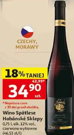 Auchan Wino Spätlese Habánské Sklepy oferta
