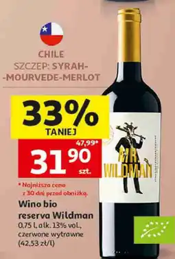Auchan Wino bio reserva Wildman oferta