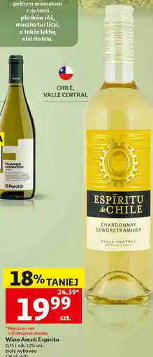 Auchan Wino Espiritu de Chile Chardonnay Gewürztraminer oferta