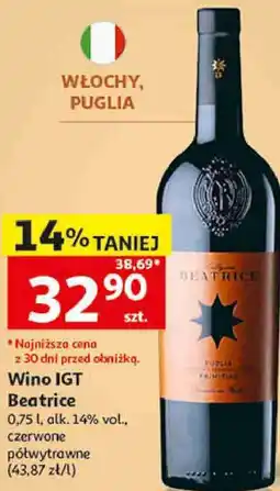 Auchan Wino IGT Beatrice Primitivo oferta