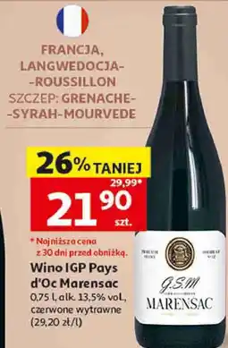 Auchan Wino IGP Pays d'Oc Marensac oferta