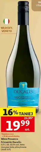 Auchan Wino Prosecco Frizzante Ducalis oferta