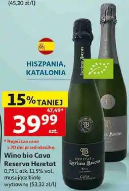 Auchan Wino bio Cava Reserva Heretat oferta