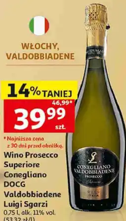 Auchan Wino Prosecco Superiore Conegliano DOCG Valdobbiadene Luigi Sgarzi oferta