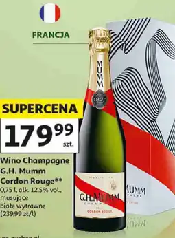 Auchan Wino Champagne G.H. Mumm Cordon Rouge oferta